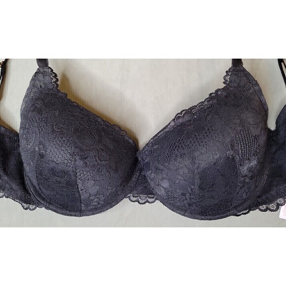 Savage X Fenty BLACK Lace Padded Balconette bra 32DDD - Picture 10 of 12
